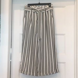 Banana Republic wide leg vertical striped pants